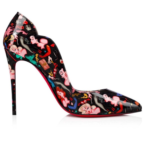 Christian Louboutin LIKE NEW Hot chick 100mm
patent heels pinup RETAIL 895 - Picture 1 of 9
